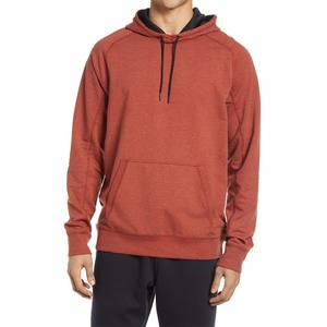 Men's Casual Solid Front Logo Fleece <b>Hoodies</b> <b>Plain</b> Dyed Quick Dry Breathable for Autumn Season - Product Image 2