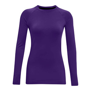 High Stretch Women Sports Compression <b>Top</b> Lightweight Base Layer Fitness Shirt for Running Workout Yoga Gym and Daily Exercise - Product Image 3