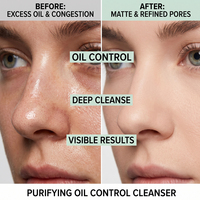 Nettoyant Crème Visage au Thé Vert Marque Privée OEM/ODM – Polyphénols de Thé, Niacinamide, Caféine, Zinc PCA, Acide Hyaluronique