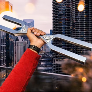 MARS MANUFACTURE extra Large Giant Tuning Fork \ With Dna Key \ <b>Elevate</b> sound healing \ Tuning Forks.. - Product Image 1