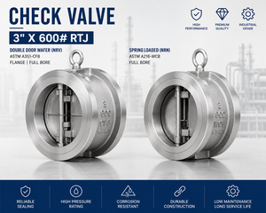 Vanne de retenue à double plaque RTJ de 3 pouces, classe 600, ASTM A351 CF8, à passage plein - Product Image 5