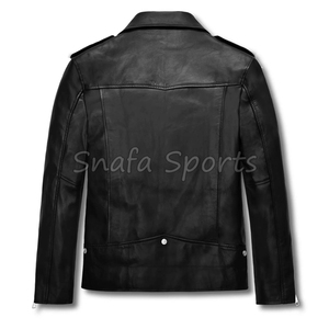 Veste en cuir d'agneau pour femme, hiver, coupe oversize, noire, décontractée, imperméable, avec fermeture éclair, personnalisable - Product Image 2