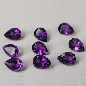 Nouvelle Collection 2026 – Pierres précieuses semi-précieuses en améthyste violette naturelle taille poire, calibrées en vrac, pour la fabrication de bijoux délicats - Product Image 2
