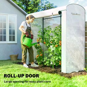 Grande Serra da Giardino Moderna Pop-up in Acciaio Zincato con Telaio in Legno/Acciaio e Materiale in PVC/Vetro per la Crescita delle Piante all'Aperto - Product Image 4