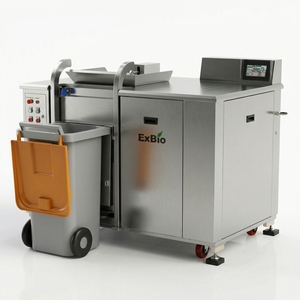 Máquina de Tratamiento de Residuos Alimenticios Comercial Exbio, Compostador de Orgánicos de Cocina con Rodamientos de Acero Inoxidable EX-300L para Restaurantes - Product Image 4