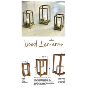 Candelabros de farol de madera para decoración del hogar baratos para Navidad y bodas Centros de mesa de Navidad - Product Image 1