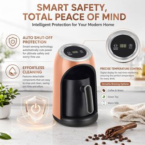 เครื่องชงกาแฟไฟฟ้าสีดำแบบหยดสองด้าน สำหรับใช้ในบ้าน ชงได้ 3-5 ถ้วย - Product Image 3