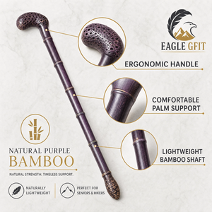 Bâton de marche traditionnel fait main en plastique avec embout antidérapant en caoutchouc, support de marche portable pour personnes âgées, poli, idéal pour usage promotionnel ou comme cadeau - Product Image 1
