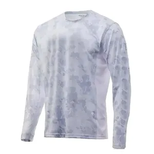 เสื้อตกปลาคุณภาพสูงสำหรับผู้ชาย ดีไซน์ใหม่ พิมพ์ลายแบบซับลิเมชั่น โพลีเอสเตอร์น้ำหนักเบา คอกลม ป้องกันรังสียูวี 50 - Product Image 2
