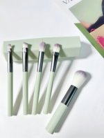 Ensemble de cinq pinceaux de maquillage pour les yeux, pinceaux de dégradé et de poudre avec étui de rangement portable