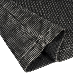 Camiseta de Hombre de Manga Corta con Cuello Redondo, Tejida, Negra, Talla Grande, Color Sólido, Corte Regular - Product Image 5