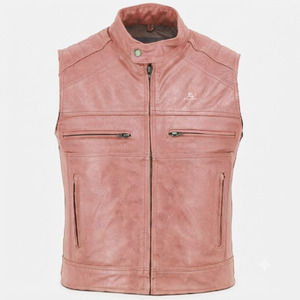 Men's Genuine <b>Leather</b> Vest Adults Custom Wholesale OEM Motorcycle Biker <b>Sleeveless</b> <b>Jacket</b> Vintage Premium Casual Outerwear 2026 - Product Image 1