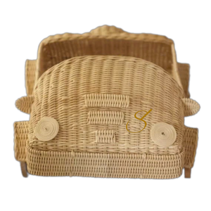 Collection Heritage, jouet de voiture en rotin fait main, véhicule décoratif pour enfants - Product Image 4