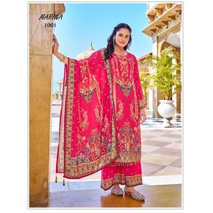 Conjunto de traje palazzo pakistaní para mujer, elegante ropa étnica con dupatta para bodas, festivales, fiestas y ocasiones especiales. - Product Image 1