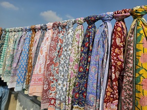 Wholesale Sanganer Print 100% Cotton <b>Sarong</b> for Women Handmade Indian Beach Wrap Pareo Cover Up Soft Cotton Beach Wrap Skirt - Product Image 3