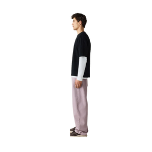 Jean droit rose clair pour homme, taille mi-haute, coupe décontractée, en denim de coton, idéal pour le printemps - Product Image 2