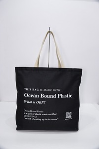 Sac fourre-tout en plastique recyclé Ocean Bound |   Sac de courses réutilisable écologique |   Logo personnalisé - Product Image 3