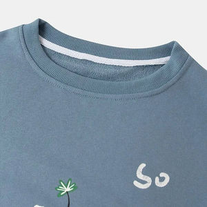 ผู้ผลิตเสื้อสเวตเชิ้ตคอกลมปักโลโก้ตามสั่งสำหรับผู้ชาย ผ้าฝ้าย 100% เสื้อผ้ากีฬาแนวสตรีทแบบเรียบง่ายทรงโอเวอร์ไซส์ - Product Image 3