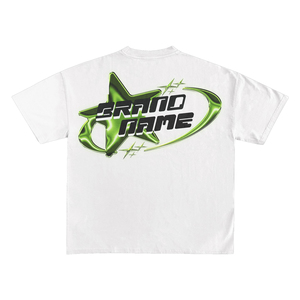 Your Brand Name Men's <b>White</b> Short Sleeve T-Shirt O-Neck Regular Fit Printed Logo Casual Jersey Cotton <b>Tee</b> Graphic Printed Jersey - Product Image 2
