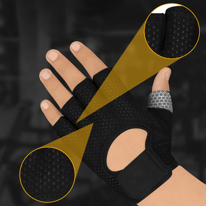 Guantes de Levantamiento de Pesas Resistentes, Antideslizantes, con Soporte para Muñeca, para Gimnasio, Entrenamiento, Powerlifting y Fitness - Product Image 3