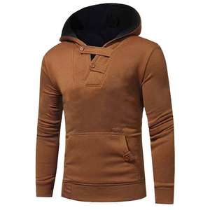 Sweat-shirts à capuche pour hommes en coton épais, coupe oversize, avec logo imprimé en relief, style streetwear - Product Image 3