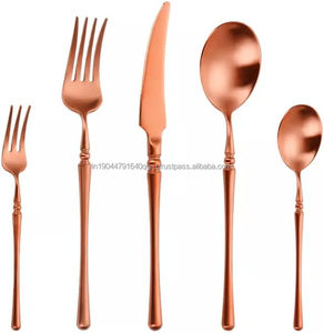 Vente en gros de couverts de cuisine en acier inoxydable de haute qualité faits à la main en couleur personnalisée avec finition miroir - Product Image 4