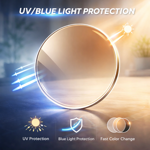 เลนส์แว่นตาป้องกันรังสียูวี 1.56 UV420 สีเทา แบบโปรเกรสซีฟ มัลติโฟคอล DRP2 BALZ เทคโนโลยีคู่ ป้องกันแสงสีฟ้า OEM ผลิตตามสั่ง - Product Image 2