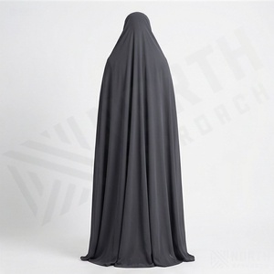 Vestidos Modestos Estilo Árabe, Vestido Largo con Diseño Islámico, Abaya Simple para Mujeres Musulmanas, Ropa de Moda Hecha de Chifón - Product Image 2