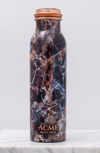 Luxurious Marble Print Pure Copper <b>Bottle</b> Leakproof Modern Minimalist Style For Daily Hydration Travel Gym Yoga Office And Yoga - Product Image 4