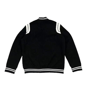Custom Logo OEM Men's Hip Hop Style Varsity Jacket Stand Collar Chenille Patch Anti-Bacterial Breathable Windproof Eco-Friendly - Product Image 2
