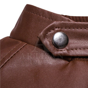 Veste en cuir de haute qualité avec logo personnalisé, vêtements de mode, veste en cuir pour hommes - Product Image 4