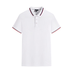 T-shirt de golf personnalisé de haute qualité à prix abordable pour homme, en tissu tricoté respirant polyester/coton, imprimé par transfert thermique, coupe ajustée - Product Image 2