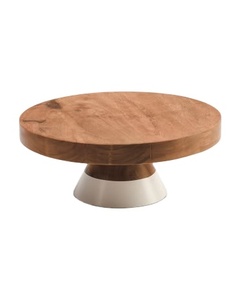 Support à gâteau rond en bois couleur personnalisée, lavage à la main uniquement, présentoir à gâteau design très prisé pour confiserie et cadeaux de luxe - Product Image 3