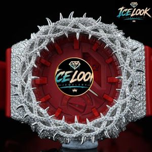 For Look Quartz Watch Crystal Bezel Stainless Steel 18mm <b>Red</b> Strap Analog Wrist Rhinestone Dial Fashion Jewelry Style for Kids - Product Image 4