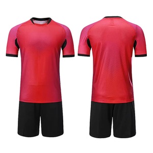 Ensemble de maillots de football pour hommes, noir, bleu, vert, couleurs contrastées, manches courtes, tissu respirant, vêtements de sport pour toutes les saisons, coupe classique - Product Image 4