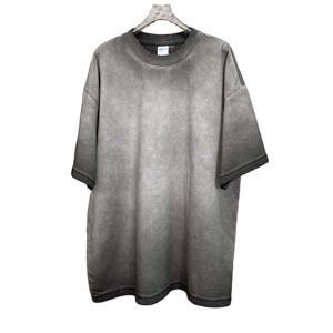 Camiseta Oversize de Algodón 100% de Alto Gramaje para Hombre, Estilo Vintage con Lavado a la Piedra, Venta al por Mayor de Fábrica, Fabricante de Camisetas Lisas para Hombre con Lavado Ácido - Product Image 1