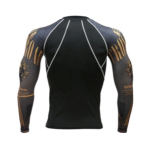 Chemise de Compression personnalisée, vêtements de gymnastique en gros pour hommes, léger et respirant, chemise de Compression musculaire - Product Image 6