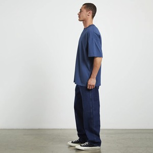 T-shirts décontractés pour hommes, coupe classique, manches courtes, 100 % coton jersey, devant uni, respirant, séchage rapide, col rond - Product Image 3