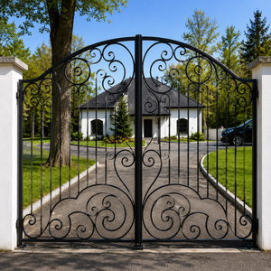 Rehaussez l'attractivité de votre maison avec des portails en fer forgé sur mesure élégants, conçus pour une sécurité intemporelle et un design luxueux et moderne. - Product Image 1