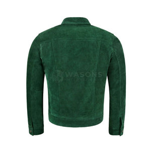 Professional Manufacture Winter <b>Trucker</b> <b>Jackets</b> High Quality Stitching Genuine Leather Front Comfortable Casual Wear Custom Size - Product Image 2