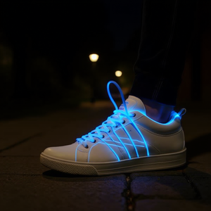 Laccio per scarpe Ilan 120 cm blu luminoso per sneakers - Product Image 2