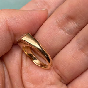 2 Carat Cushion Cut Lab Grown Diamond Bezel Set Signet <b>Ring</b> IGI Certified D E VVS VS <b>Solitaire</b> Custom Gold Engagement <b>Ring</b> - Product Image 5