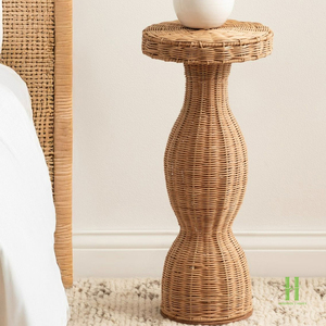 Mesa de Comedor Redonda de Mimbre Natural Hecha a Mano, Ecológica, para Hogar, Restaurante, Hotel, Fábrica - Product Image 5