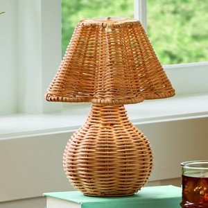 Accessoires d'éclairage pour la maison, lampes de table en rotin faites à la main, lampe de présentation de bureau - Product Image 2