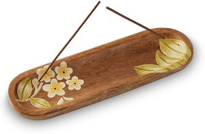 Natural Wood Boat Shape <b>Incense</b> <b>Holder</b> and Ash Catcher Minimalist Meditation Rectangular Design <b>Incense</b> <b>Holders</b> - Product Image 2
