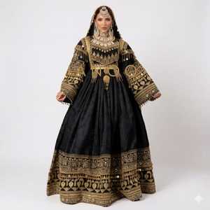 Nouvelles Robes Afghanes Vintage Brodées à la Main en Dentelle pour Femmes Musulmanes du Golfe, Longues, Coupe A-Line, en Soie de Luxe, Idéales pour les Fêtes - Product Image 6