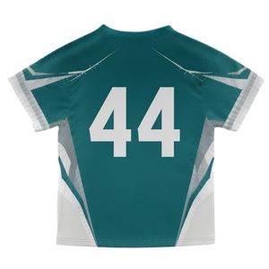 Jersey de Lacrosse Sublimado Unisex en Verde Azulado y Blanco, Uniforme Deportivo Ligero de Poliéster, Ropa Deportiva de Entrenamiento, Ropa de Equipo - Product Image 2