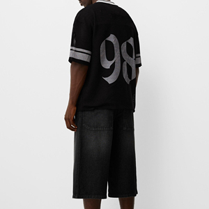 T-shirt en microfibre pour homme 2026, col en V, style hip-hop, maille respirante, tissu doux et confortable, coupe oversize personnalisée, séchage rapide, tendance - Product Image 2