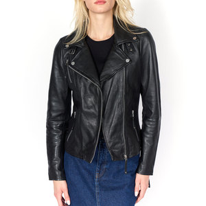 Premium Quality Women Leather Jacket Cropped Sheep Leather Bomber Oversized Drop Shoulder Style Designer Girls - Product Image 1