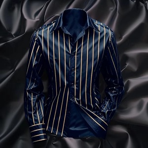 Autumn Mesh Jacquard Long Sleeved <b>Shirt</b> Men Fashion Casual Social Sexy Perspective <b>Shirts</b> Streetwear <b>Party</b> <b>Shirt</b> Slim Fit Forma - Product Image 2